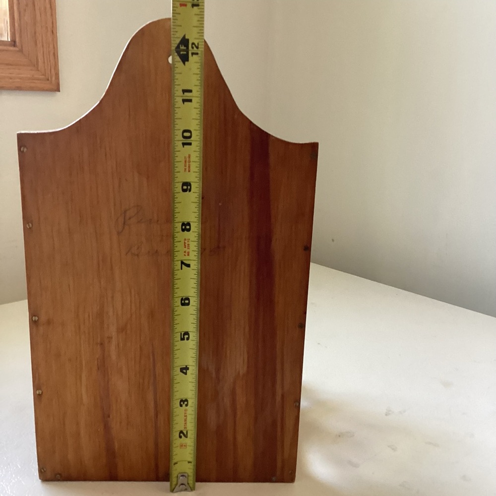 Elegant Vintage Brown Wooden Wall Shelf - Picture 9 of 11